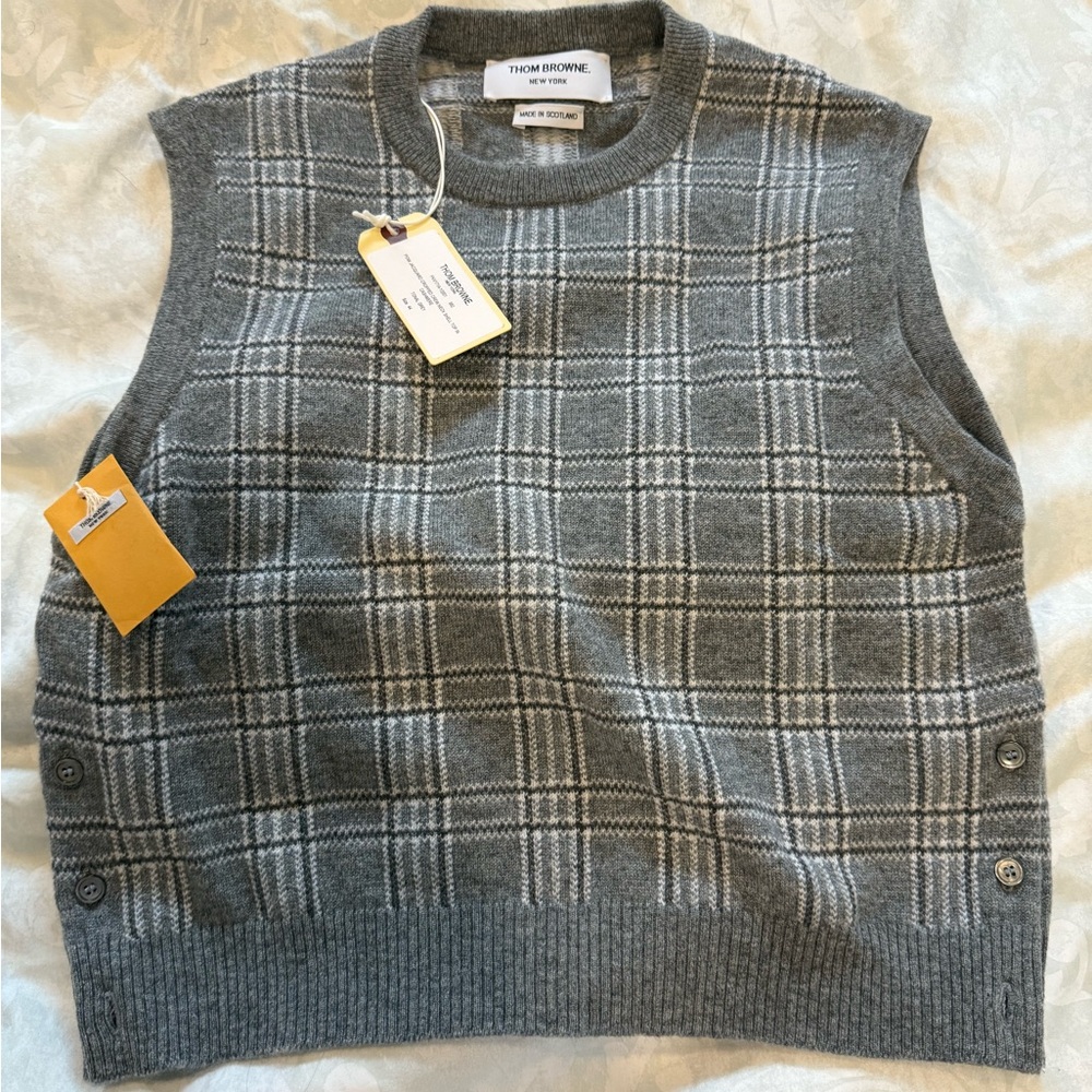 Thom Browne sweater vest grey size 8 (44) womens